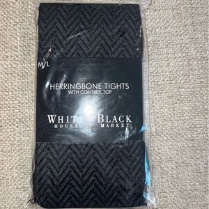 White House Black Market Black Patterned Tights